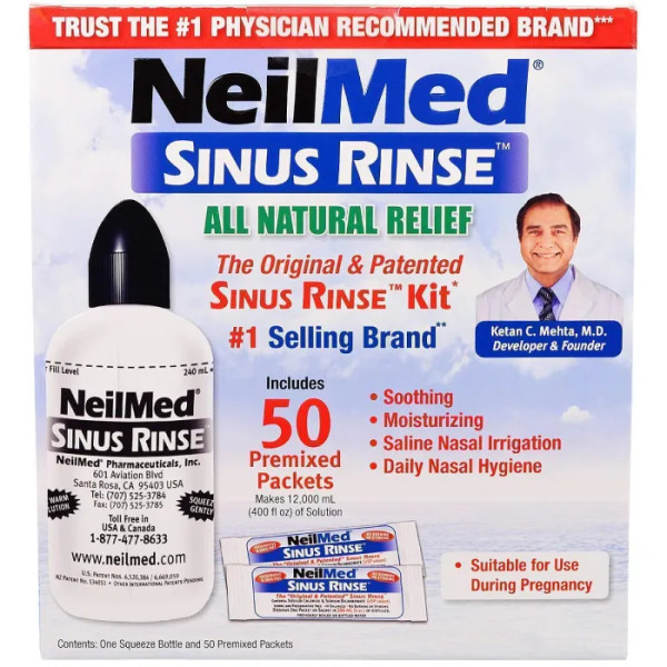Засіб для промивання носа, Patented Sinus Rinse, NeilMed, 50 шт, набір