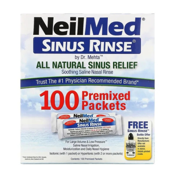 Засіб для промивання носа, Sinus Rinse, NeilMed, 100 шт (без пляшечки)