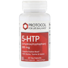 5-HTP 200 мг, Protocol for Life Balance 5-HTP, 60 вегетаріанських капсул