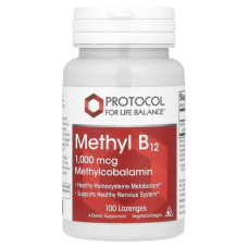 Метил B12 1000 мкг пастилки, Protocol for Life Balance Methyl B12, 100 пастилок