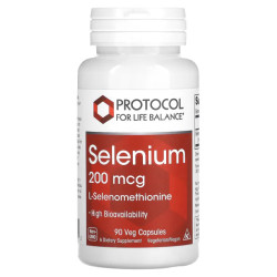 Селен 200 мкг, Protocol for Life Balance Selenium, 90 веганских капсул