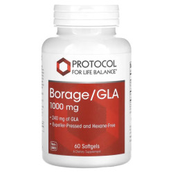 Олія огірковика GLA 1000 мг, Protocol for Life Balance Borage/GLA, 60 гелевих капсул