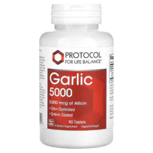 Часник 5000, Garlic 5000, Protocol for Life Balance, 5000 мкг, 90 таблеток