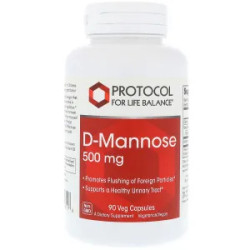 D-манноза 500 мг, D-Mannose Protocol for Life Balance, 90 вегетаріанських капсул