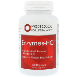 Бетаїн HCl ферменти, Protocol for Life Balance Enzymes-HCI, 120 капсул