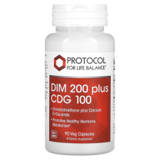 ДІМ 200 та кальцій D глюкарат 100, Protocol for Life Balance DIM 200 Plus CDG 100, 90 рослинних капсул