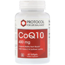 Коэнзим Q10 400 мг, CoQ10 Protocol for Life Balance, 60 капсул