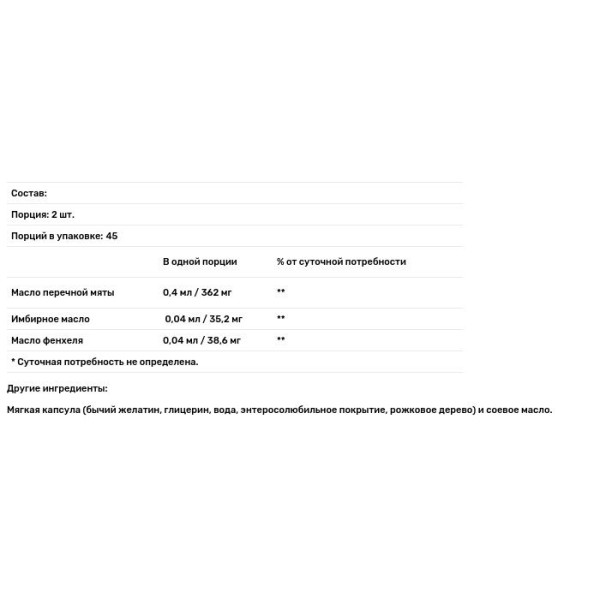 Масло мяты перечной, Peppermint Oil G.I., Protocol for Life Balance, 90 гелевых капсул