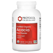 Акація органічна, Protocol for Life Balance Acacia Pure Powder, чистий порошок, сертифікований органік, 340 г