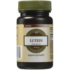 Лютеїн 40 мг із зеаксантином, Lutein Natural brand GNC, 30 гелевих капсул