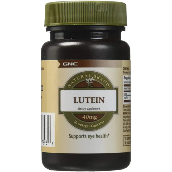 Лютеїн з зеаксантином, Lutein, Natural brand, GNC, 40 мг, 30 гелевих капсул