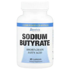 Бутират натрію, Absolute Nutrition Sodium Butyrate, для зниження ваги та жиру 60 капсул