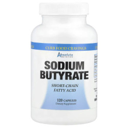Бутират натрію, Absolute Nutrition Sodium Butyrate, для зниження ваги та жиру, 120 капсул