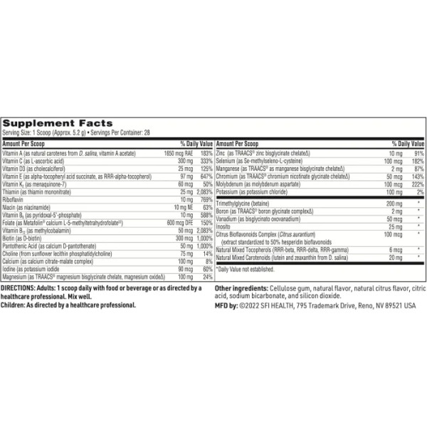 Мультивітаміни та мінерали для дітей, VitaSpectrum, Klaire Labs, без заліза та міді, цитрусовий смак, 171 г