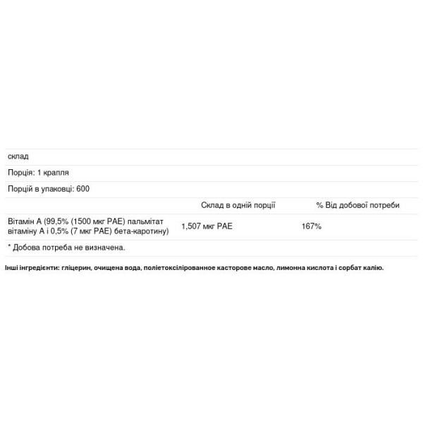 Вітамін А, Micellized Vitamin A, Klaire Labs, пальмітат вітаміну А та бета-каротин, для очей та імунітету, міцелізований, рідкий, 5000 МО, 30 мл