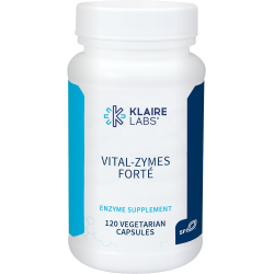 Бромелайн, Vital-Zymes Forte, Klaire Labs, поддержка пищеварения и расщепления белков, жиров, углеводов, сахаров, клетчатки, глютена и казеина, 120 капсул