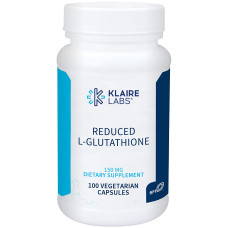 Глутатіон, Klaire Labs Reduced L-Glutathione, 150 мг, 100 капсул
