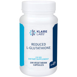 Глутатіон, Klaire Labs Reduced L-Glutathione, 150 мг, 100 капсул