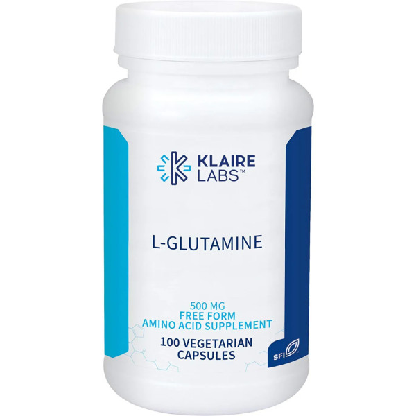 L-глютамин, L-Glutamine, Klaire Labs, для мышечной, кишечной и иммунной функции, 500 мг, 100 капсул