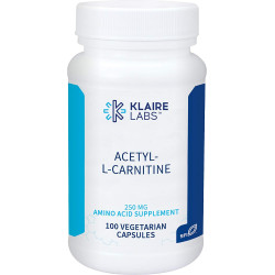 Ацетил L-карнітин, Klaire Labs Acetyl L-Carnitine, 100 капсул