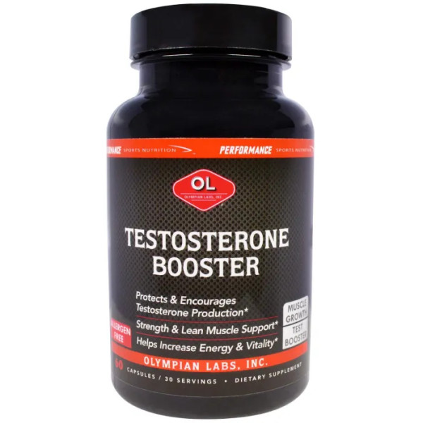 Прискорювач тестостерону, Testosterone Booster, Olympian Labs Inc., 60 кап.