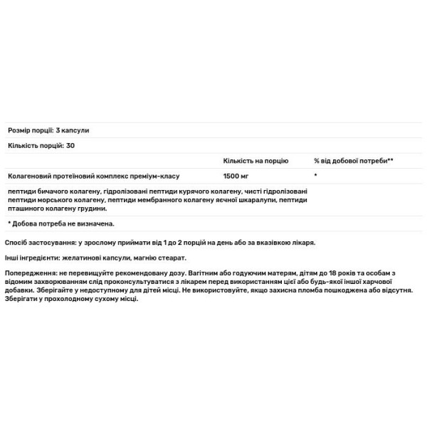 Колаген типу I, II, III, V, X, Collagen Complex, Olympian Labs, комплекс, 90 капсул