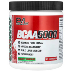 BCAA5000, EVLution Nutrition BCAA5000, порошок смак вишневий лаймейд 249 г