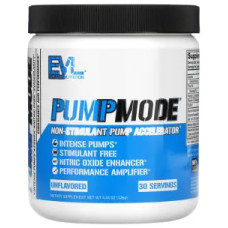 Предтренировочный комплекс, PumpMode EVLution Nutrition, без стимуляторов, без вкуса, 126 г