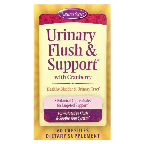 Підтримка сечового міхура з журавлиною, Urinary Flush & Support, Nature's Secret, 60 капсул