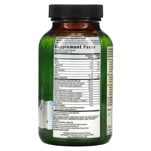 Здоров'я простати, Prosta-Strong, Irwin Naturals, 90 гелевих капсул