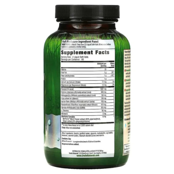Здоровий сон, Power to Sleep PM, Irwin Naturals, 120 гелевих капсул