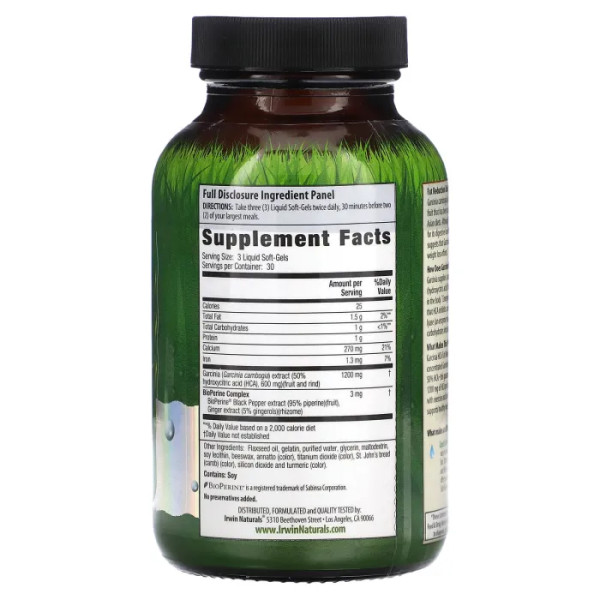 Гарцинія, Garcinia HCA, Irwin Naturals, 90 гелевих капсул