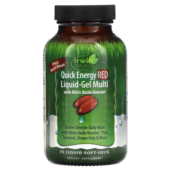 Мультивітаміни без заліза, Liquid-Gel Multi, Irwin Naturals, 72 гелеві капсули