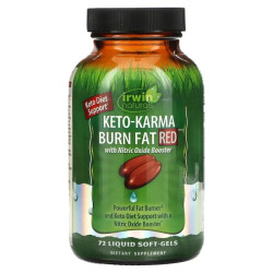 Підтримка кето дієти та жироспалювання, Keto-Karma Burn Fat Red Irwin Naturals, 72 рідкі гелеві капсули