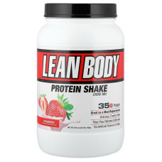 Заміна харчування, Lean Body, протеїновий коктейль зі смаком полуниці, 1120 г.