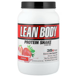 Заміна харчування, Lean Body, протеїновий коктейль зі смаком полуниці, 1120 г.