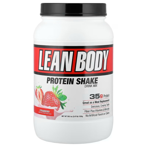 Замінник харчування, Lean Body, Labrada Nutrition, протеїновий коктейль зі смаком полуниці, 1120 г