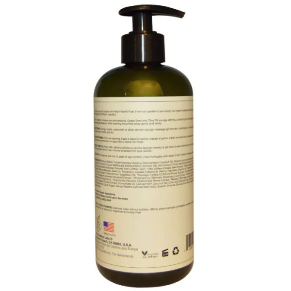 Гель для душа, Shower Gel, Petal Fresh, антивіковийй, зволожуюче, масло виноградних кісточок і оливкової олії, 475 мл