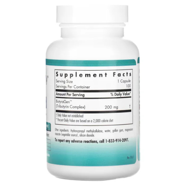 Бутират кальция и магния, ButyrAid, Nutricology, 100 вегетарианских капсул с отсроченным высвобождением
