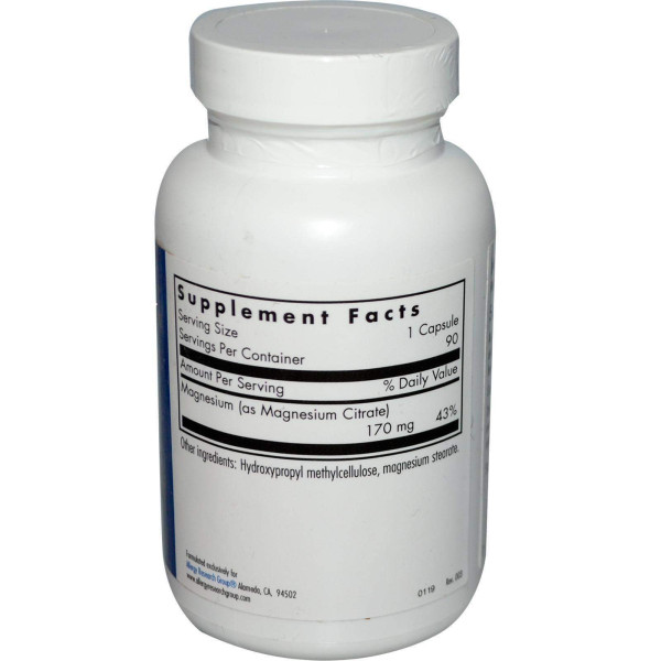 Цитрат магнію, Nutricology, 90 капсул