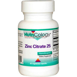 Цинк цитрат 25 мг, Nutricology Zinc Citrate, 60 капсул