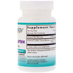 Поддержка надпочечников, Nutricology Adrenal Cortex, 100 вегетарианских капсул