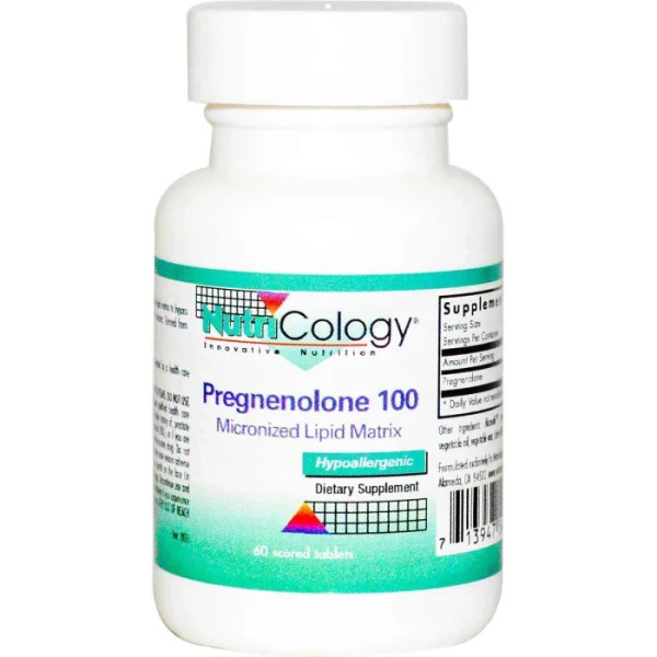 Прегненолон 100, Pregnenolone, Nutricology, 60 таблеток