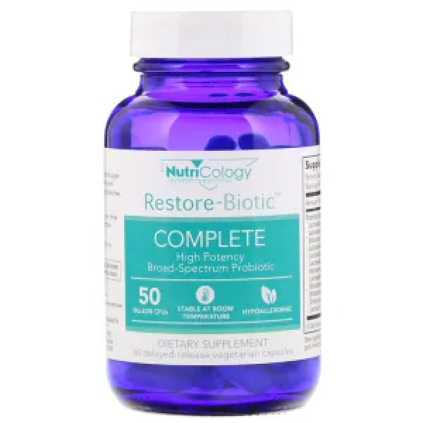 Пробіотик, Restore-Biotic Complete, Nutricology, 60 капсул