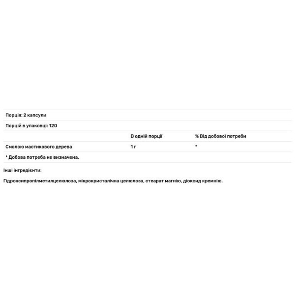 Смола мастикового дерева, Mastic Gum, Nutricology, 240 кап.