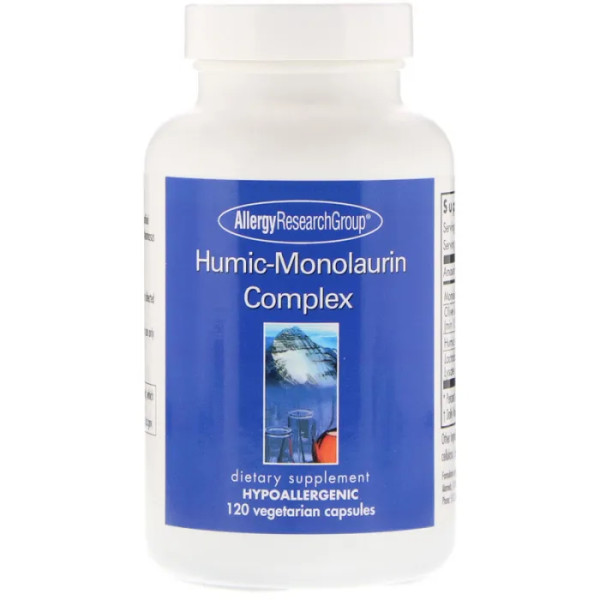 Гуминовая кислота, комплекс, Humic-Monolaurin Complex, Allergy Research Group, 120 вегетарианских капсул