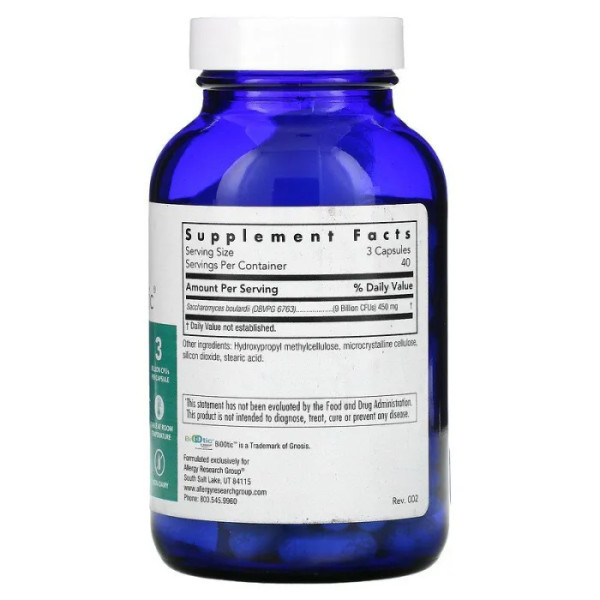 Сахароміцети буларді, Saccharomyces Boulardii, Allergy Research Group, пробіотичні дріжджі, 120 вегетаріанських капсул (150 мг на капсулу)