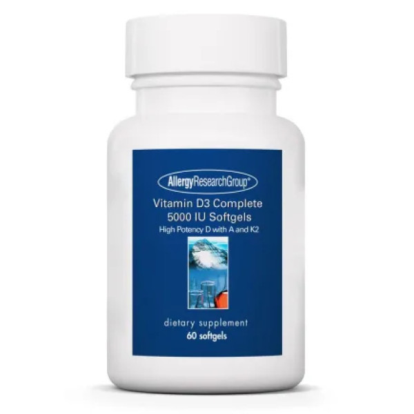 Вітамін D3, Vitamin D3 Complete, Allergy Research Group, 5000 МО, 60 гелевих капсул