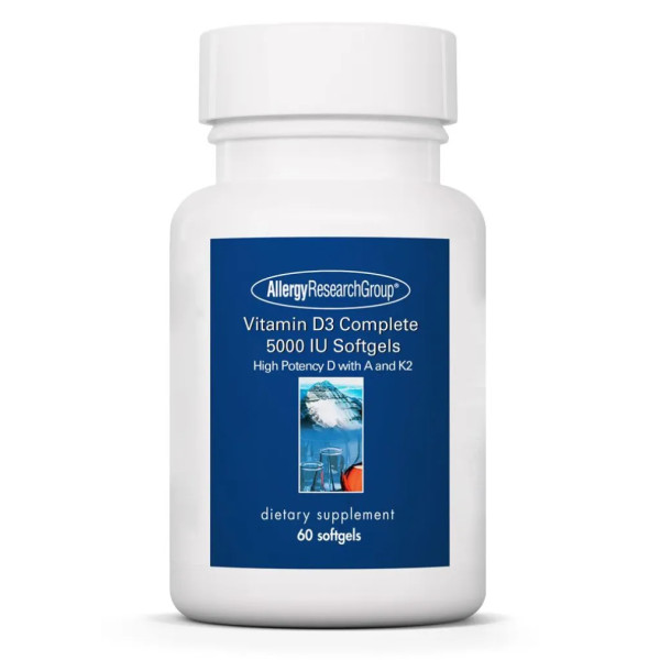 Вітамін D3, Vitamin D3 Complete, Allergy Research Group, 5000 МО, 60 гелевих капсул