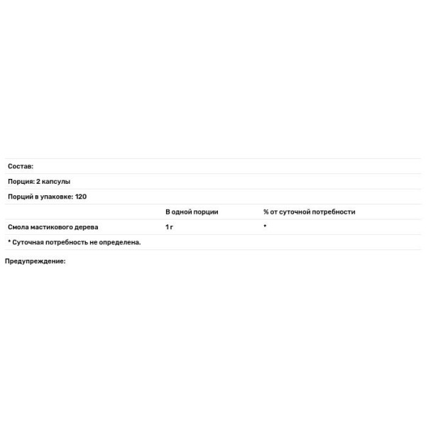 Смола мастикового дерева, Gum Mastic, Allergy Research Group, 240 капсул